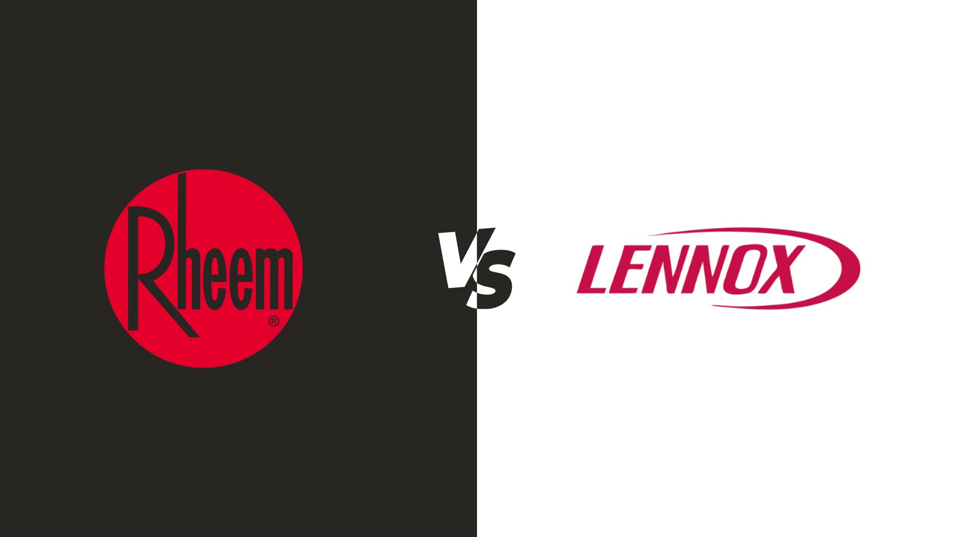 Eco Air Pros tech comparing Rheem and Lennox HVAC units during service call